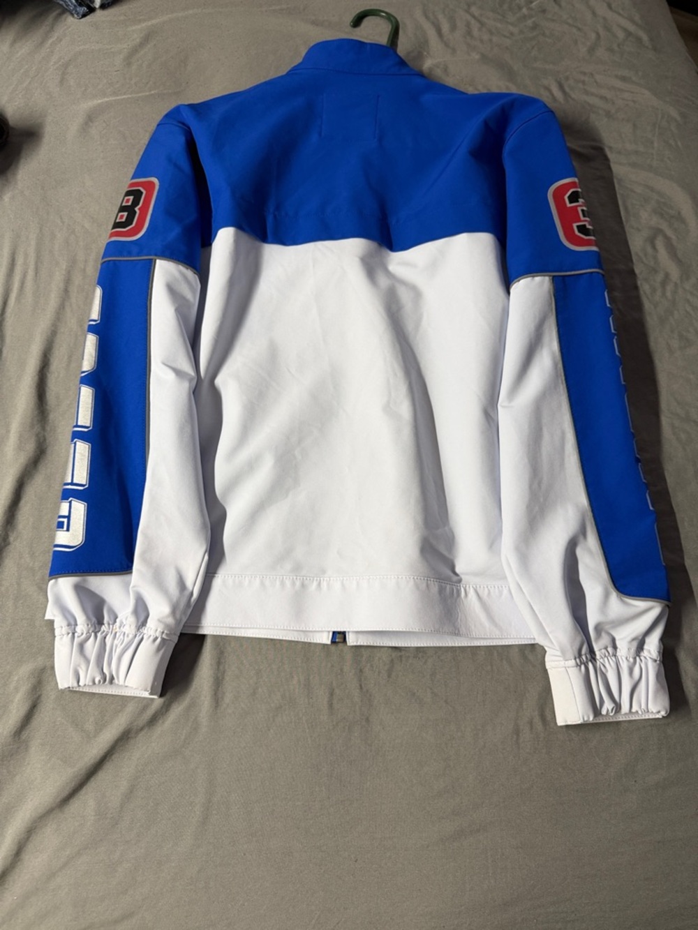 Blue & White Men's Racing Jacket - Picture 9 of 9